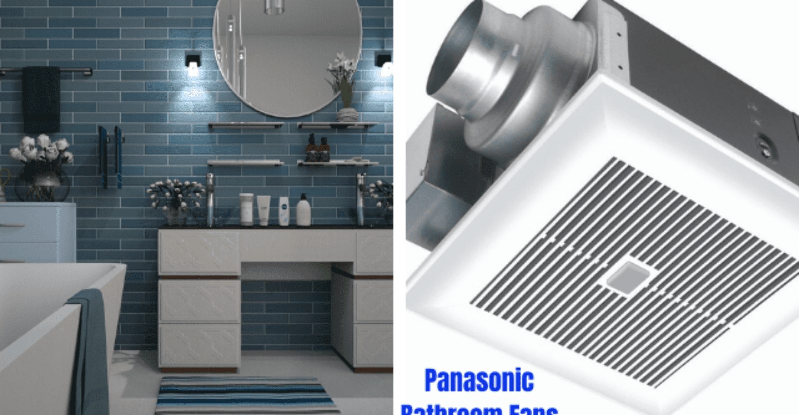 Panasonic bathroom fan with heater and light