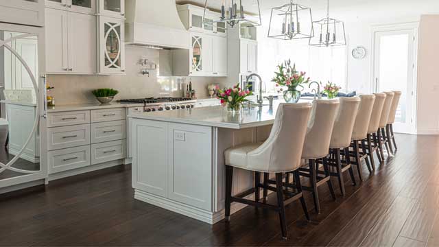 How is a kitchen Island Attached to the Floor? - Amend Home