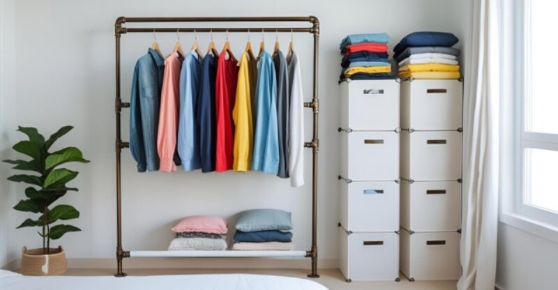 8 DIY Storage Solutions for a Room Without a Closet